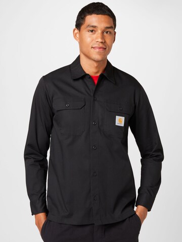 Carhartt WIP Regular fit Button Up Shirt in Black: front