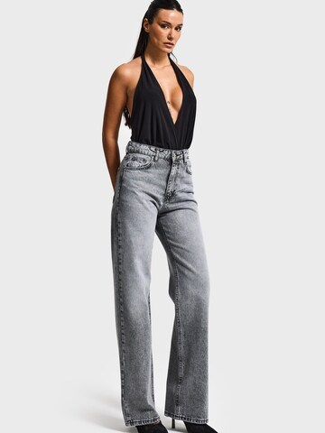 IT'S BASIC Regular Jeans 'EMMA STRAIGHT MID RISE JEANS' in Grijs