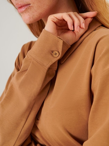 ABOUT YOU x Swalina&Linus Shirt 'Taha' in Brown