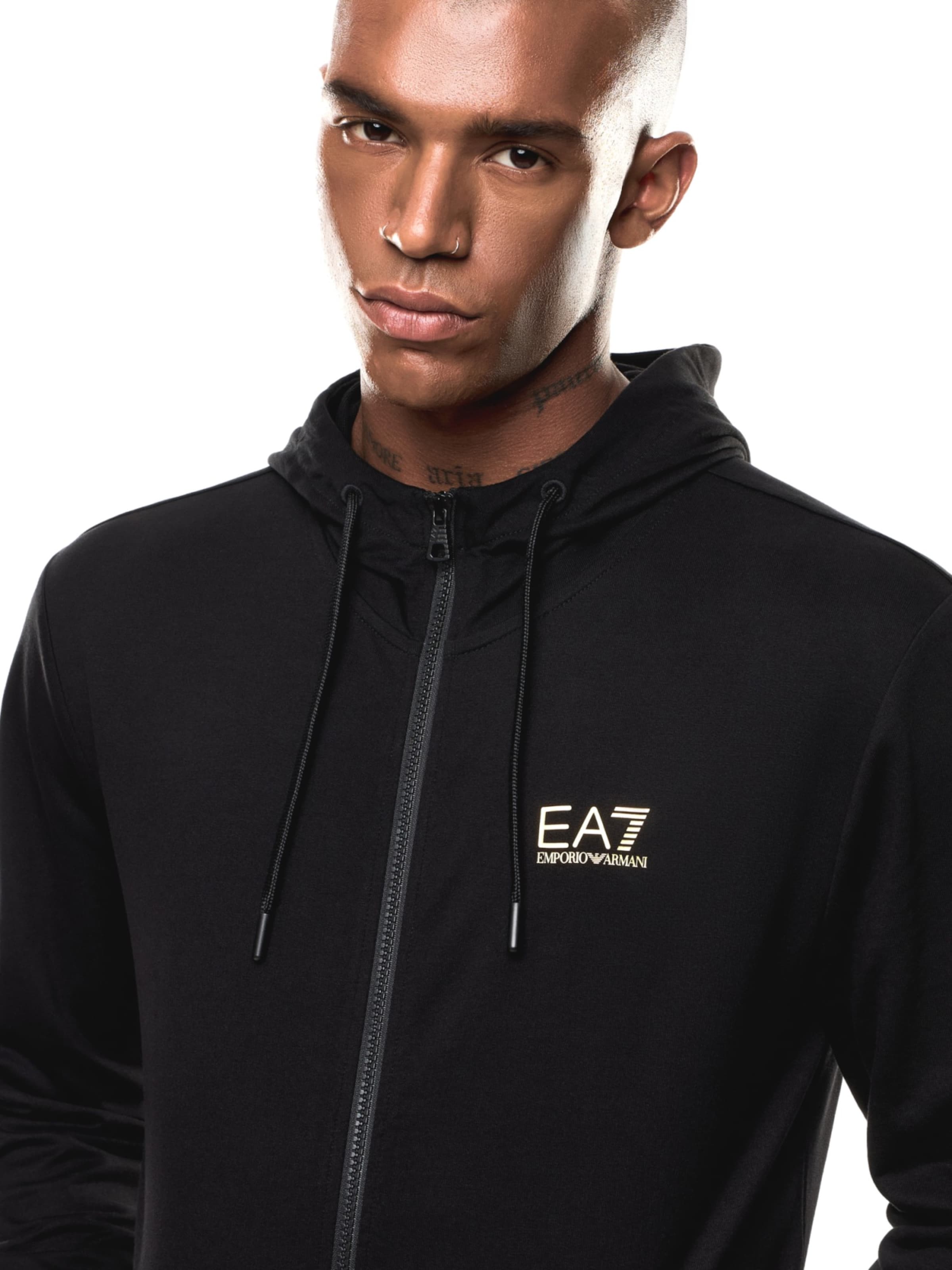 Giacca di felpa di EA7 Emporio Armani in nero