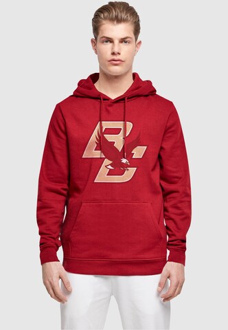 Sweat-shirt 'Boston College - Eagles' Merchcode en rouge : devant