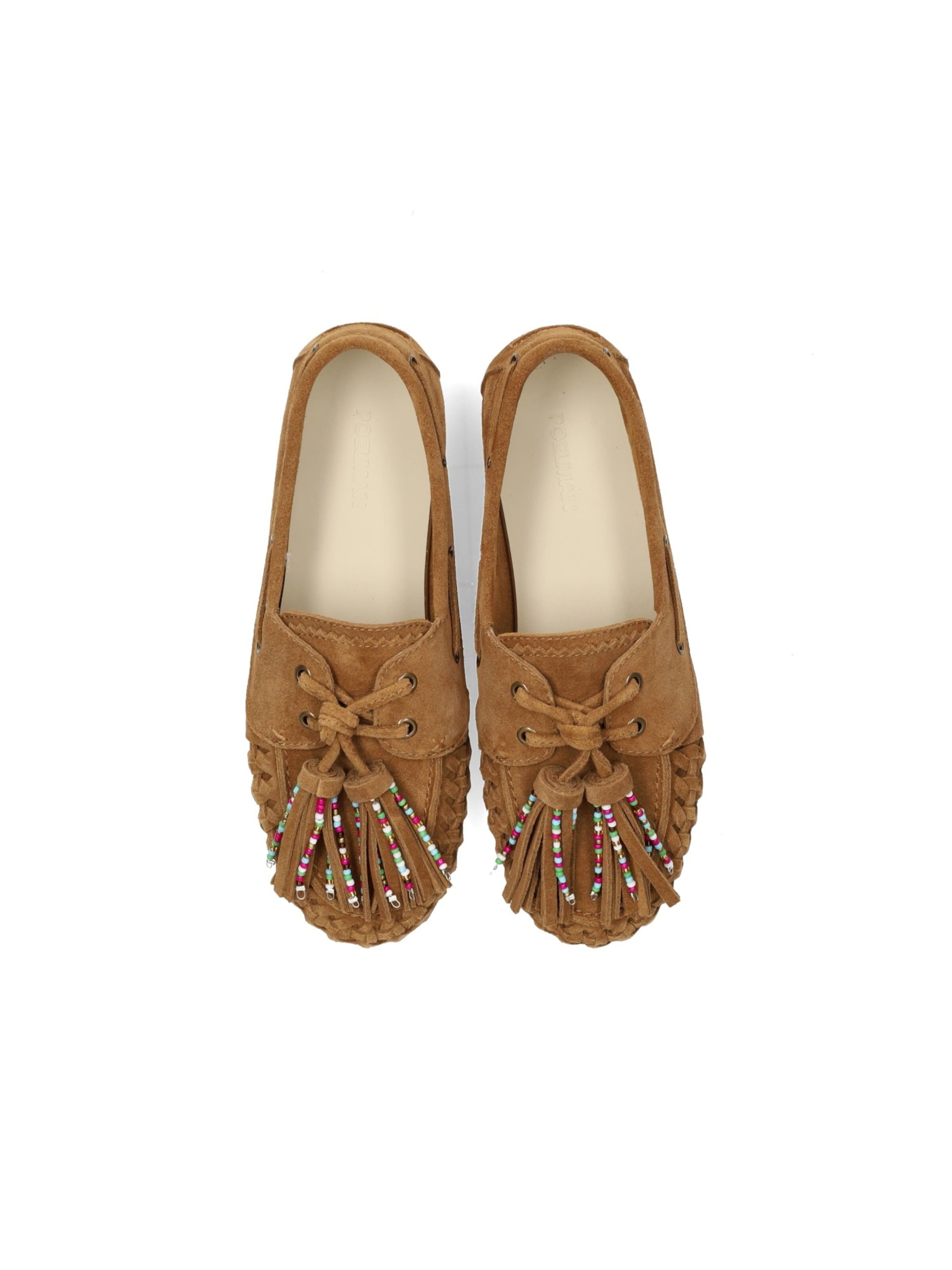 Poelman Instappers 'POSH by Poelman Iris Damen Slipper' in Bruin