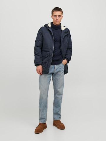 JACK & JONES - Parka de inverno 'Clip' em azul