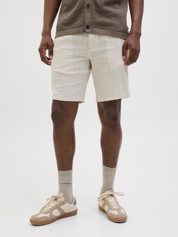 JACK & JONES Regular Trousers in Grey: front