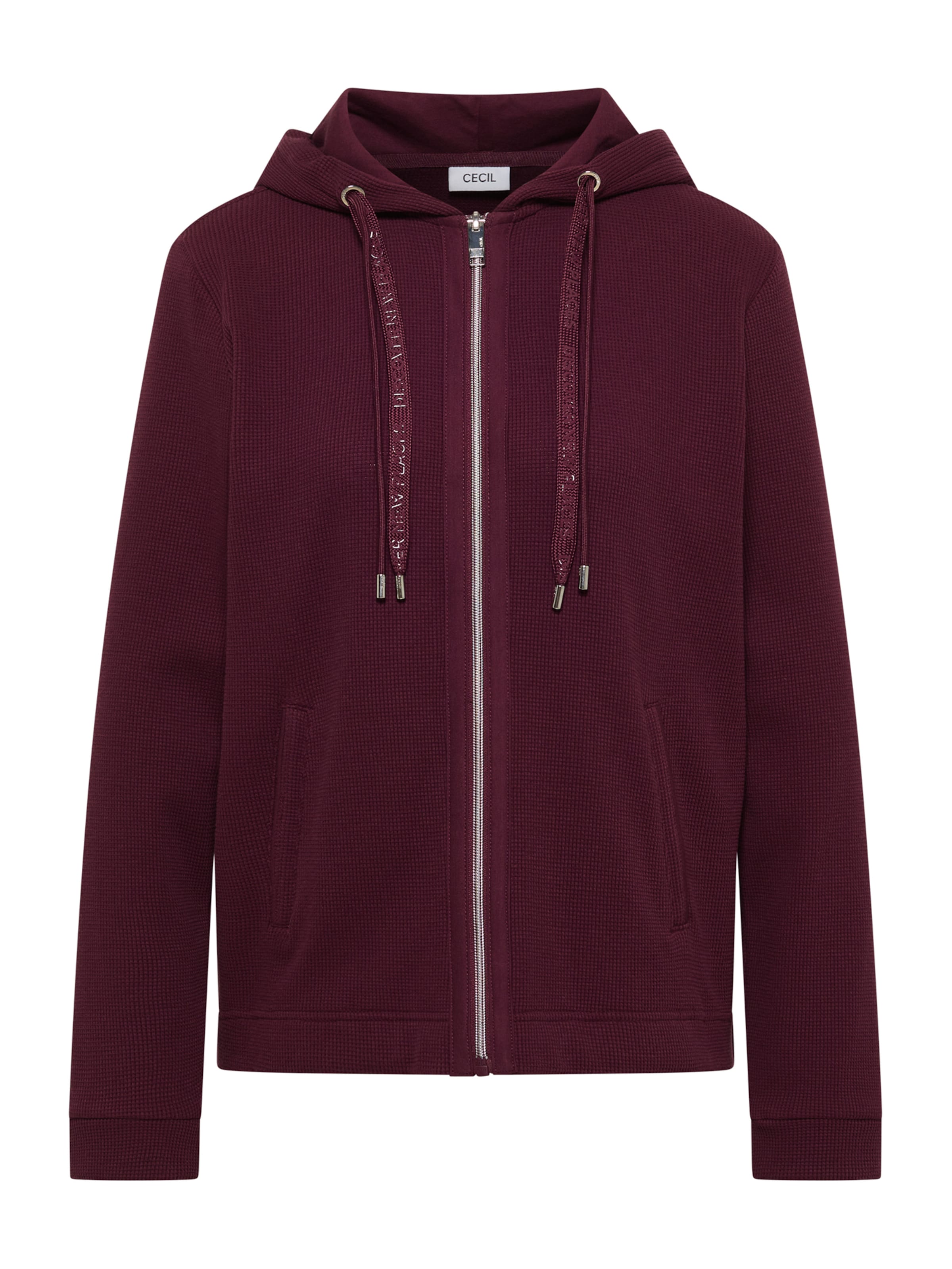 CECIL Zip-Up Hoodie in Red: front