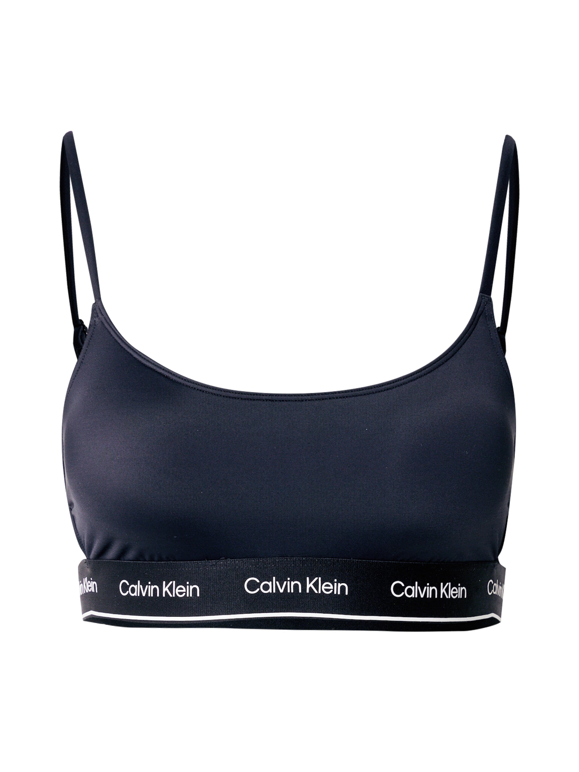 Calvin Klein Swimwear Bustier Bikinitop in Zwart: voorkant