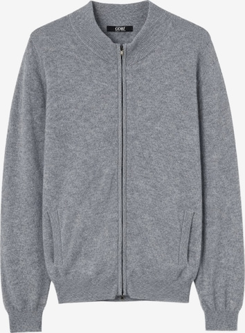 GOBI Cashmere Gebreid vest 'Men's Essential Full-Zip Cashmere Cardigan' in Grijs: voorkant