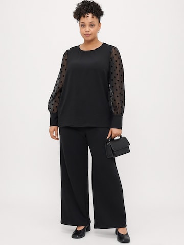 Vero Moda Curve - Pierna ancha Pantalón 'VMCDAISY' en negro