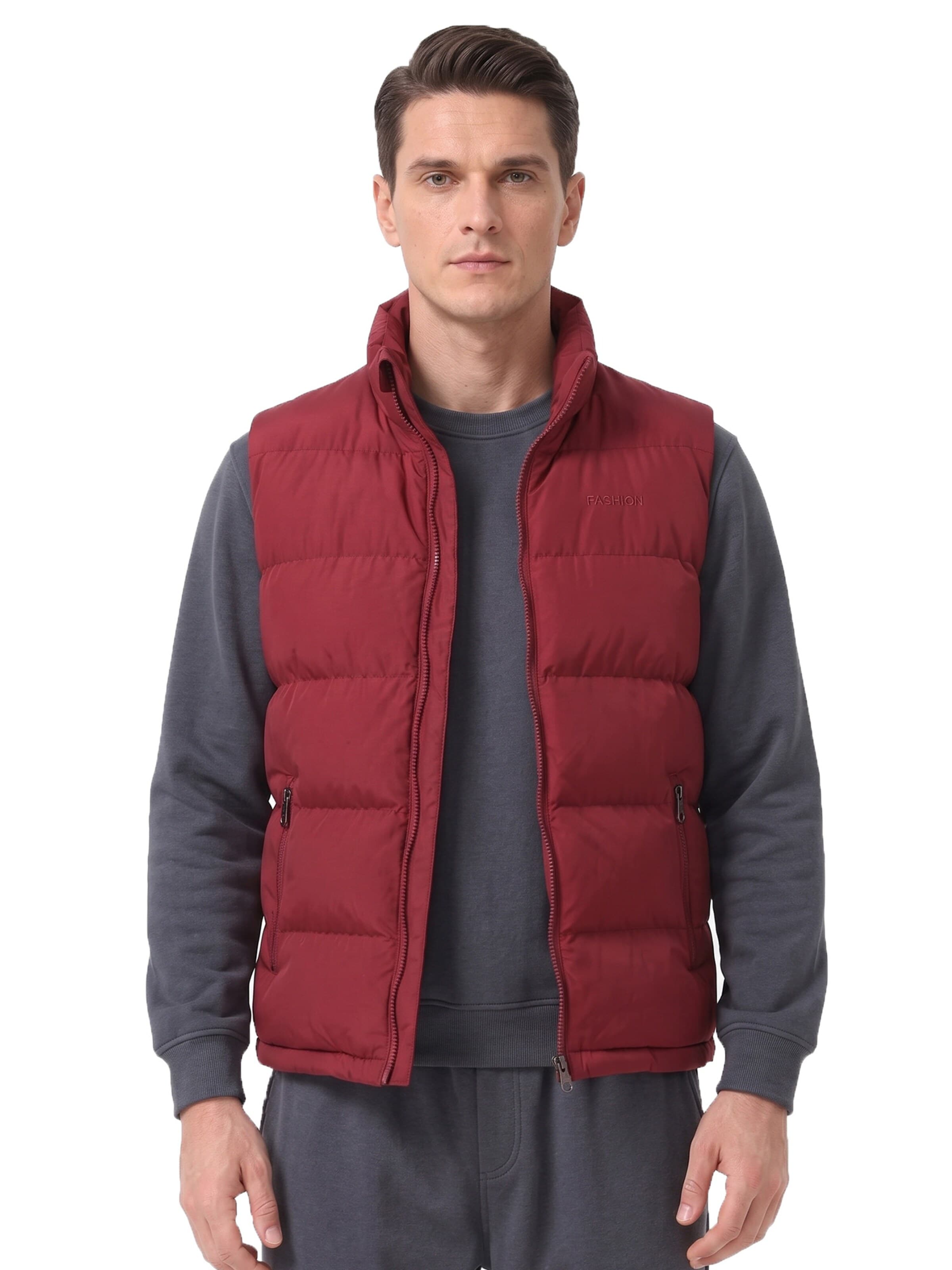 ALLTHEMEN Vest 'Wärmekern' in Red: front