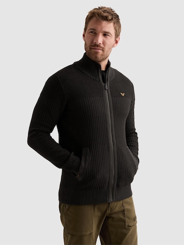 PME Legend Gebreid vest 'Cardigan with zipper closure and flight pocket' in Grijs