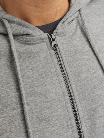 JACK & JONES - Sudadera con cremallera en gris