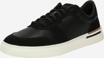 Sneaker low 'Clint' de la BOSS pe negru: față