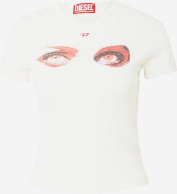 DIESEL T-shirt 'UNCUTIE' i vit: framsida