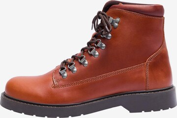 Bottines à lacets 'Mads' SELECTED HOMME en marron : devant