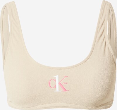 Calvin Klein Swimwear Top de bikini en arena / rosa claro / blanco, Vista del producto