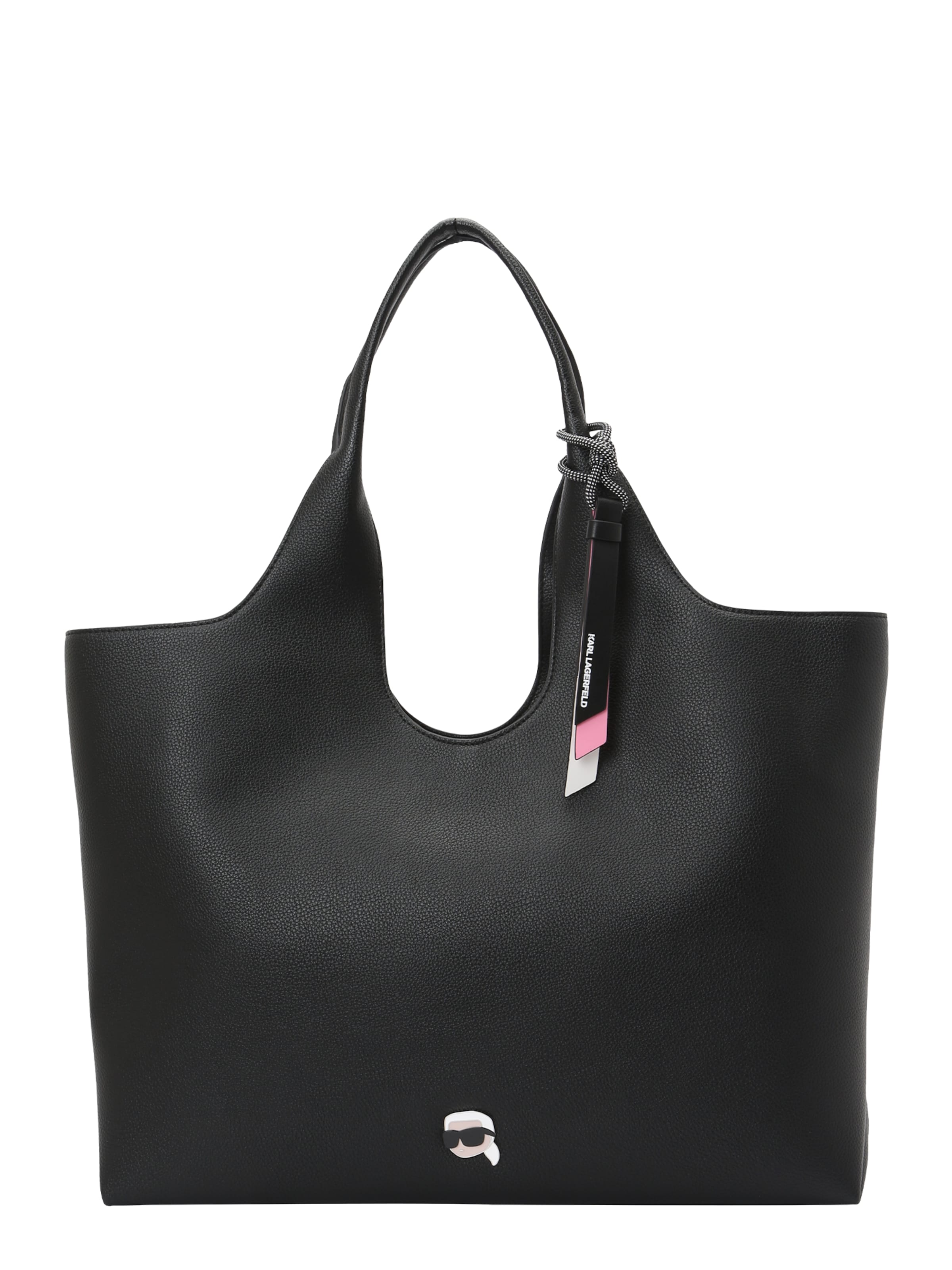 Karl Lagerfeld Nakupovalna torba | črna barva: sprednja stran