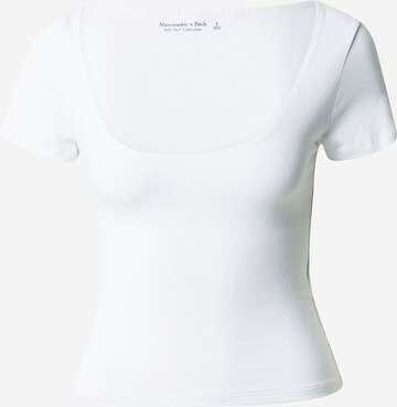 T-shirt Abercrombie & Fitch en blanc : devant