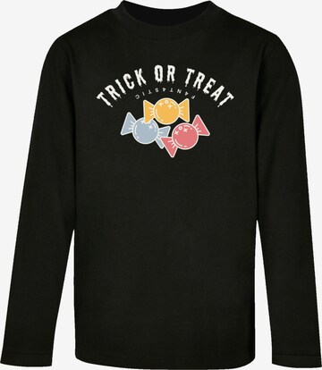 F4NT4STIC Shirt 'Trick Or Treat Halloween' in Schwarz: predná strana