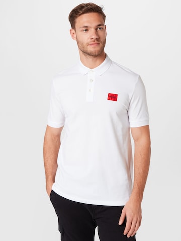HUGO Тениска 'Dereso' в бяло: отпред