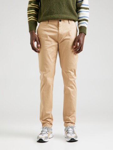 Coupe slim Pantalon chino REPLAY en beige : devant