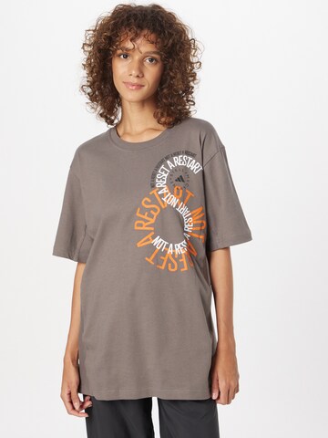 ADIDAS BY STELLA MCCARTNEY Functioneel shirt in Grijs: voorkant