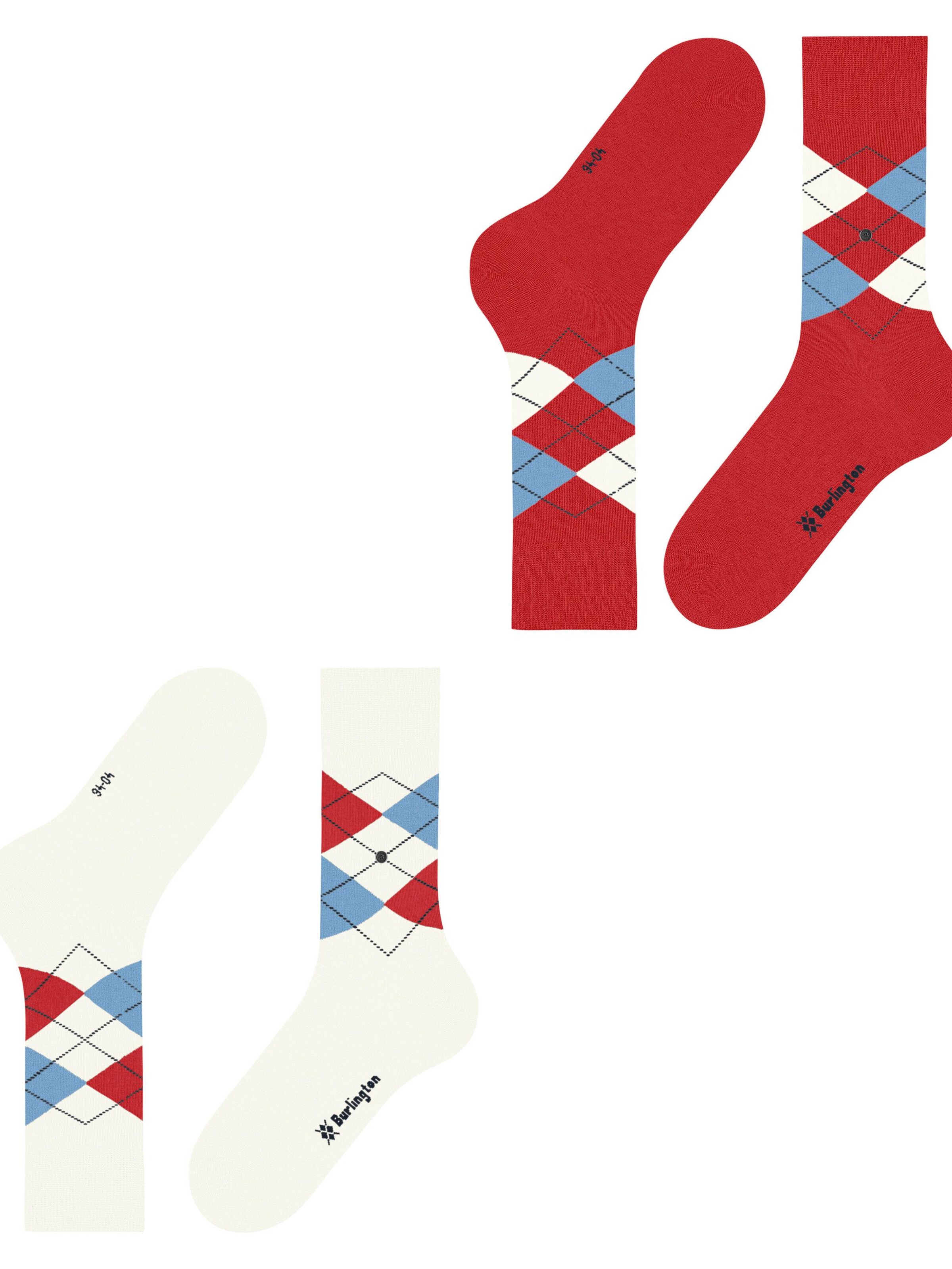 BURLINGTON Socks 'Everyday Argyle' in White