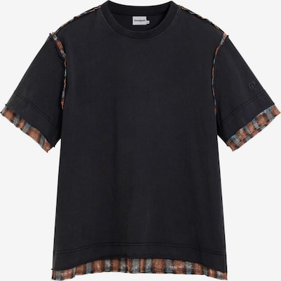 Desigual Majica u svijetloplava / konjak / crna, Pregled proizvoda