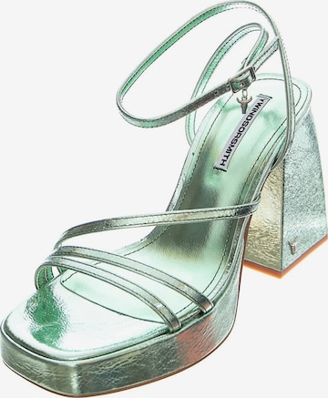 Windsor Smith Sandały 'CHARMS MINT CRINKLE FOIL MINT' w kolorze zielony: przód