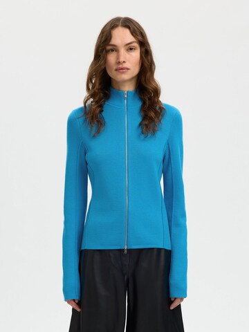 SELECTED Gebreid vest in Blauw: voorkant