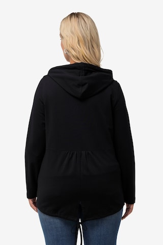 Ulla Popken Zip-Up Hoodie in Black