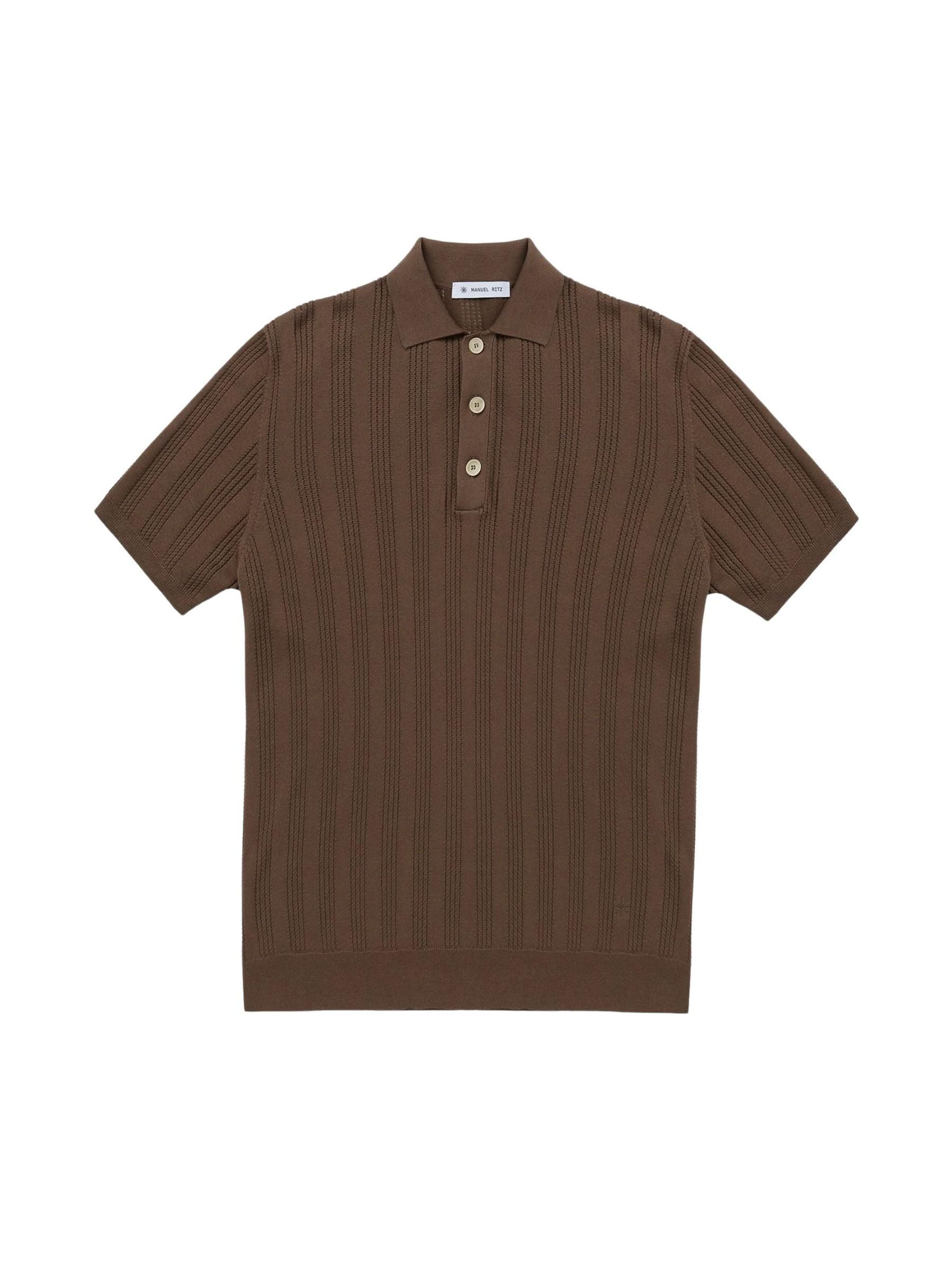 Manuel Ritz Shirt 'Maglia' in Brown: front