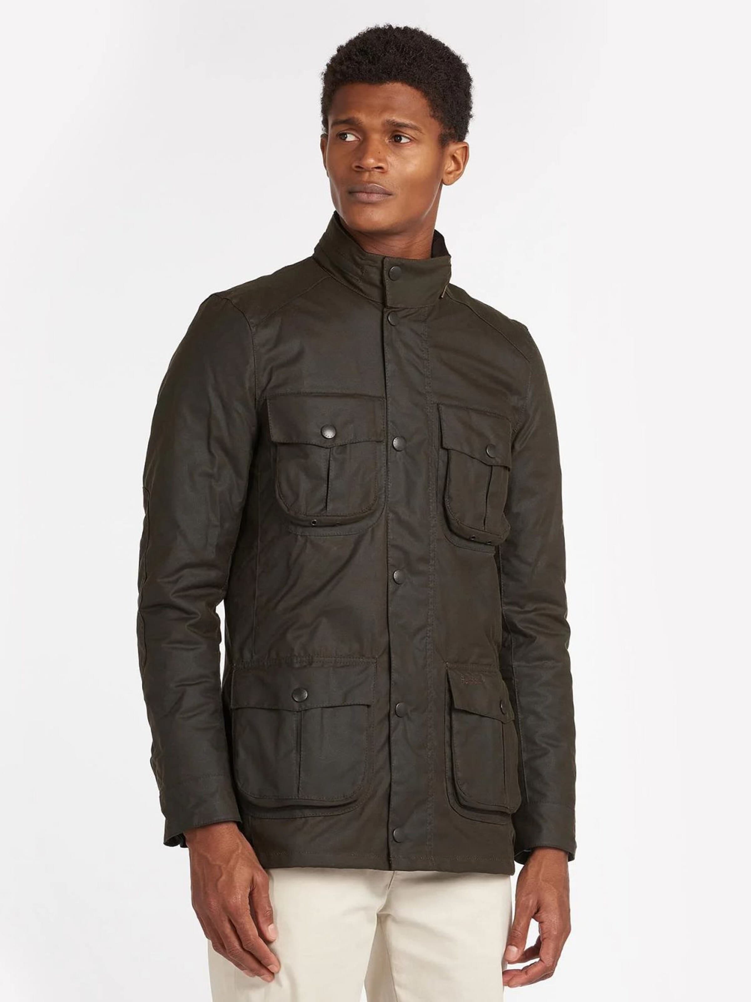 Barbour Winterjas 'Corbridge' in Groen: voorkant