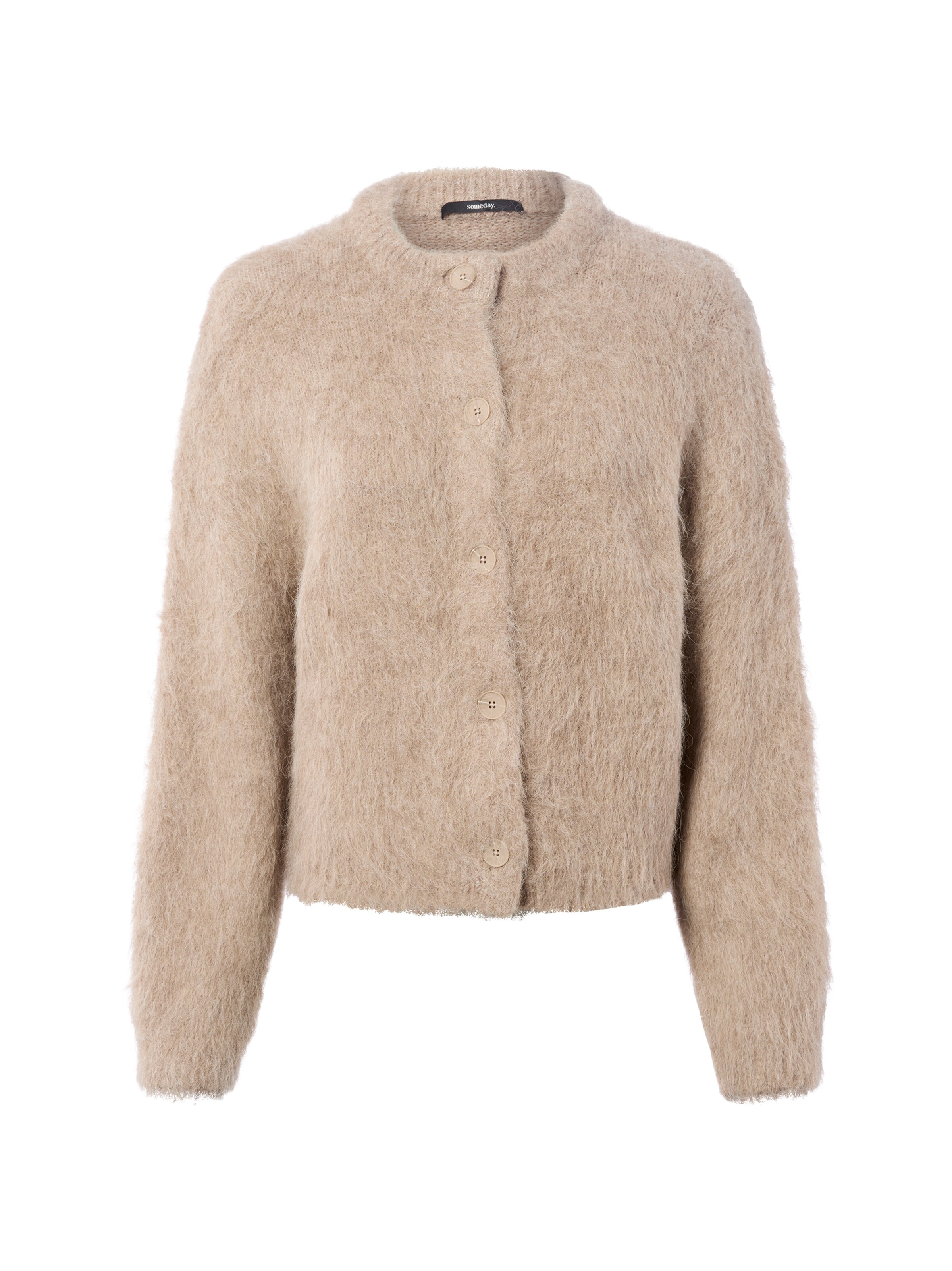 Someday Knit Cardigan ' Tamanah ' in Beige: front