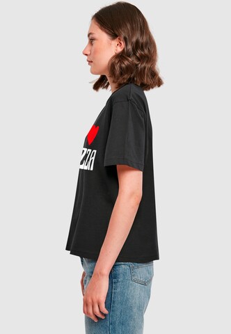 T-shirt 'Pizza Love' Miss Tee en noir