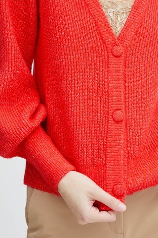 ICHI Gebreid vest in Rood