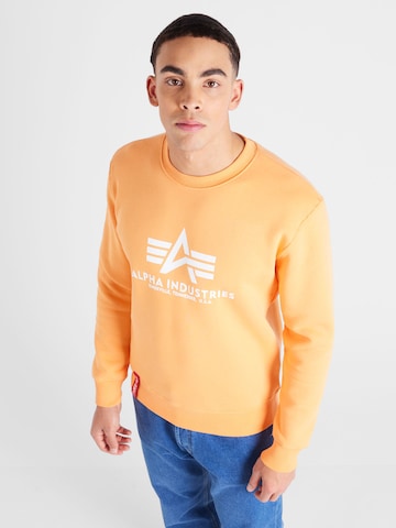 ALPHA INDUSTRIES Sweatshirt 'Basic' in Orange: front