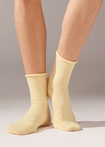 CALZEDONIA Socks in Yellow: front