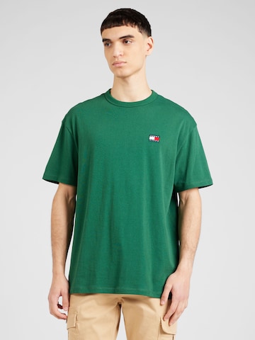 T-Shirt Tommy Jeans en vert : devant