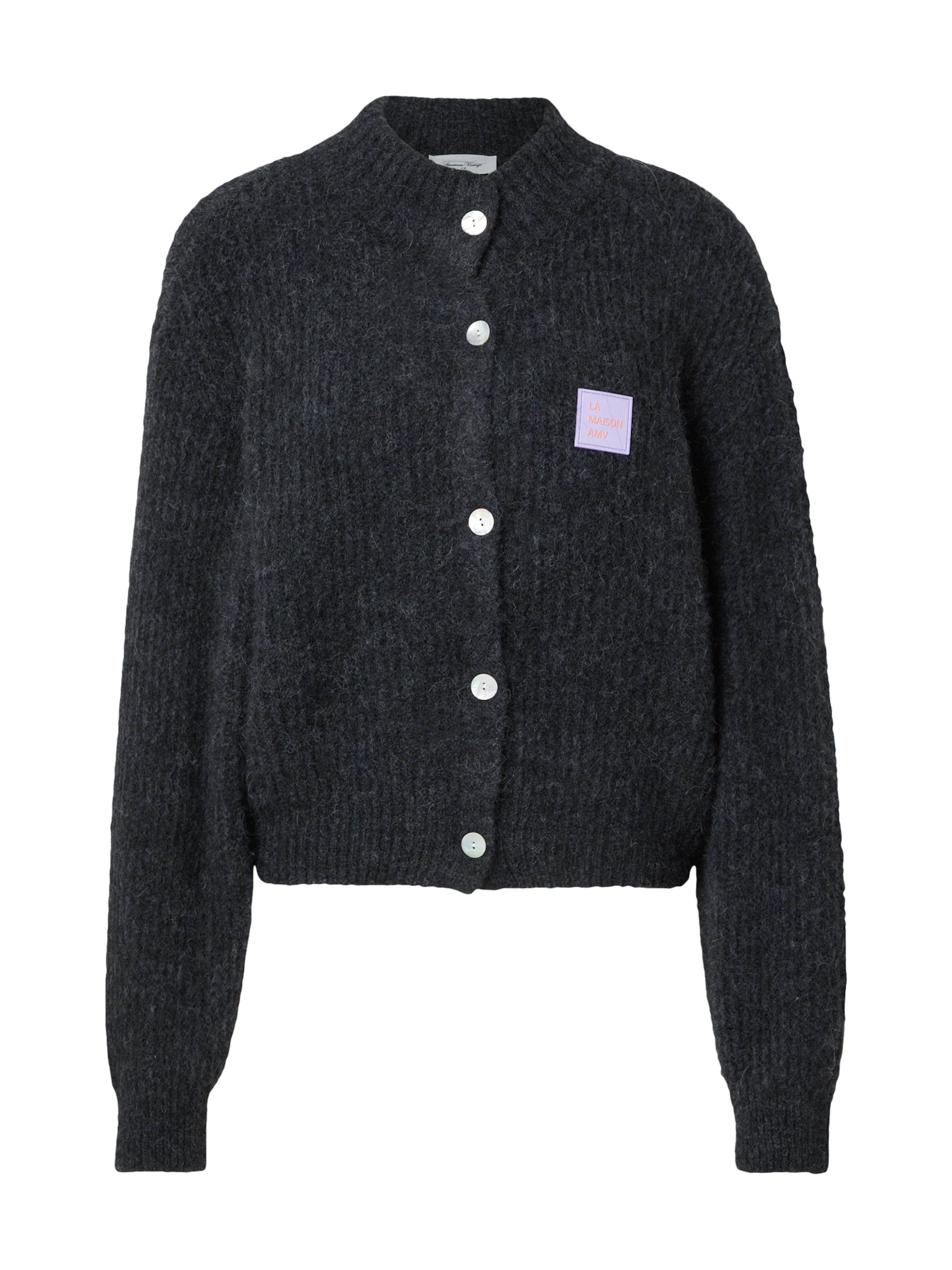 AMERICAN VINTAGE Kardigan 'East' – šedá: přední strana