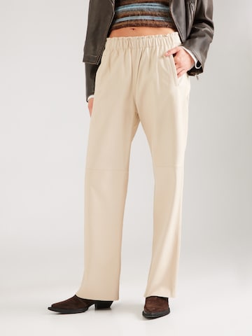 OAKWOOD Loose fit Trousers 'URANUS' in Beige: front