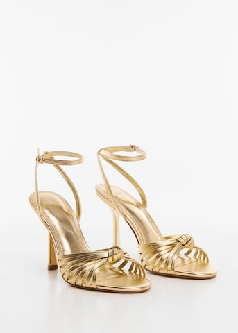 MANGO Strap Sandals 'Noto1' in Gold