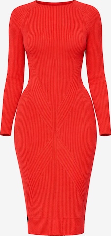 Süel knitwear - Vestido de punto 'Gabi' en rojo: frente