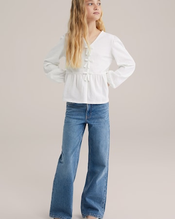 Chemisier WE Fashion en blanc