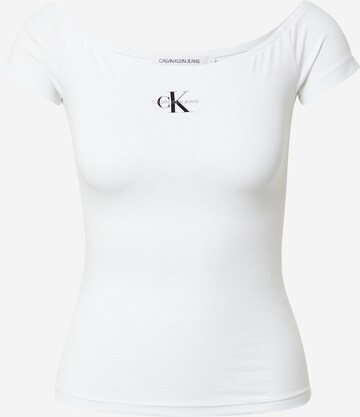 T-shirt Calvin Klein Jeans en blanc : devant