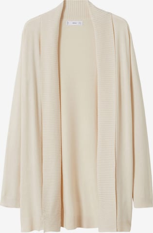 MANGO Gebreid vest 'ALMA' in Beige: voorkant