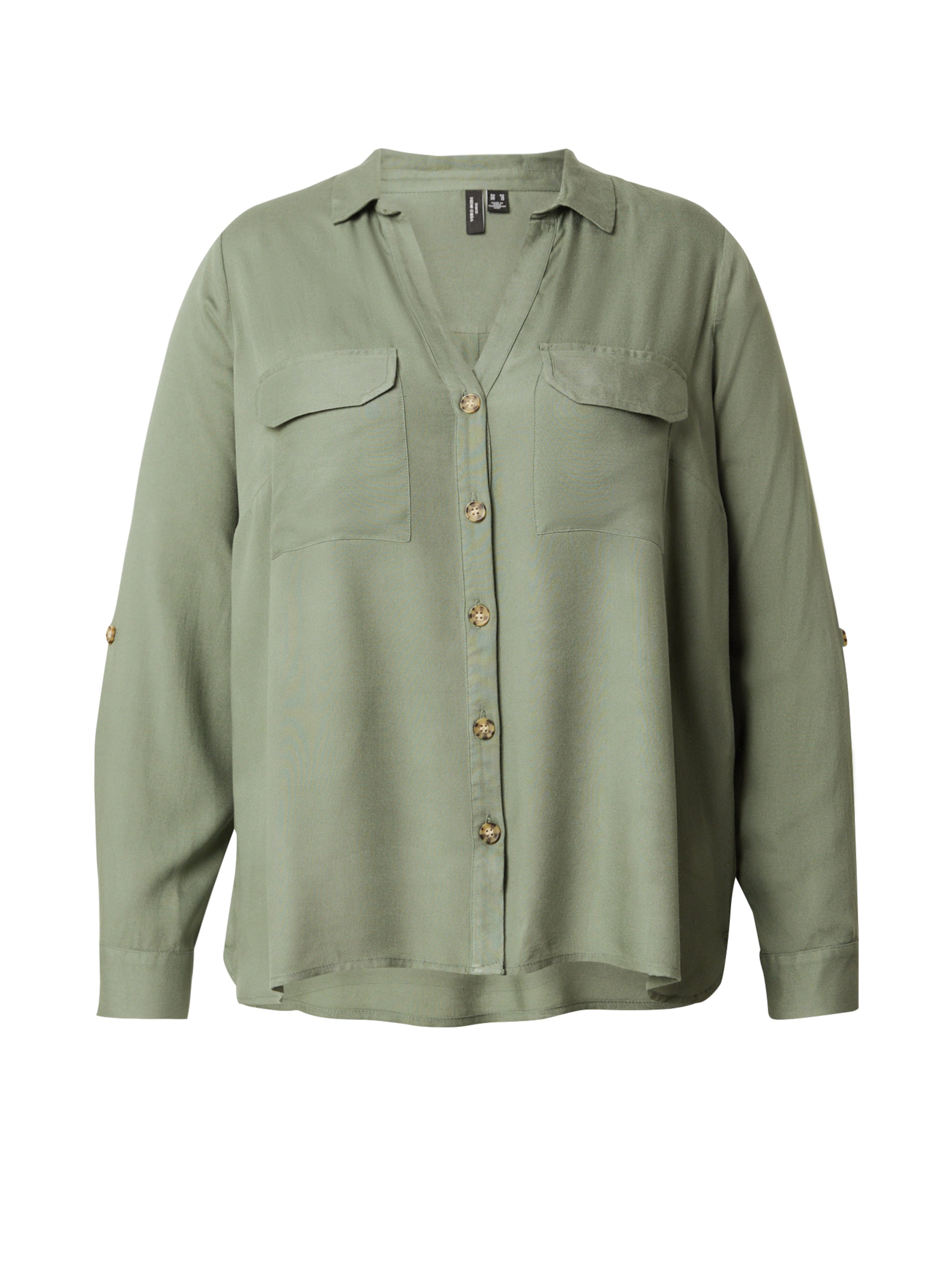 Vero Moda Curve Μπλούζα 'VMBUMPY' σε πράσινο: μπροστά