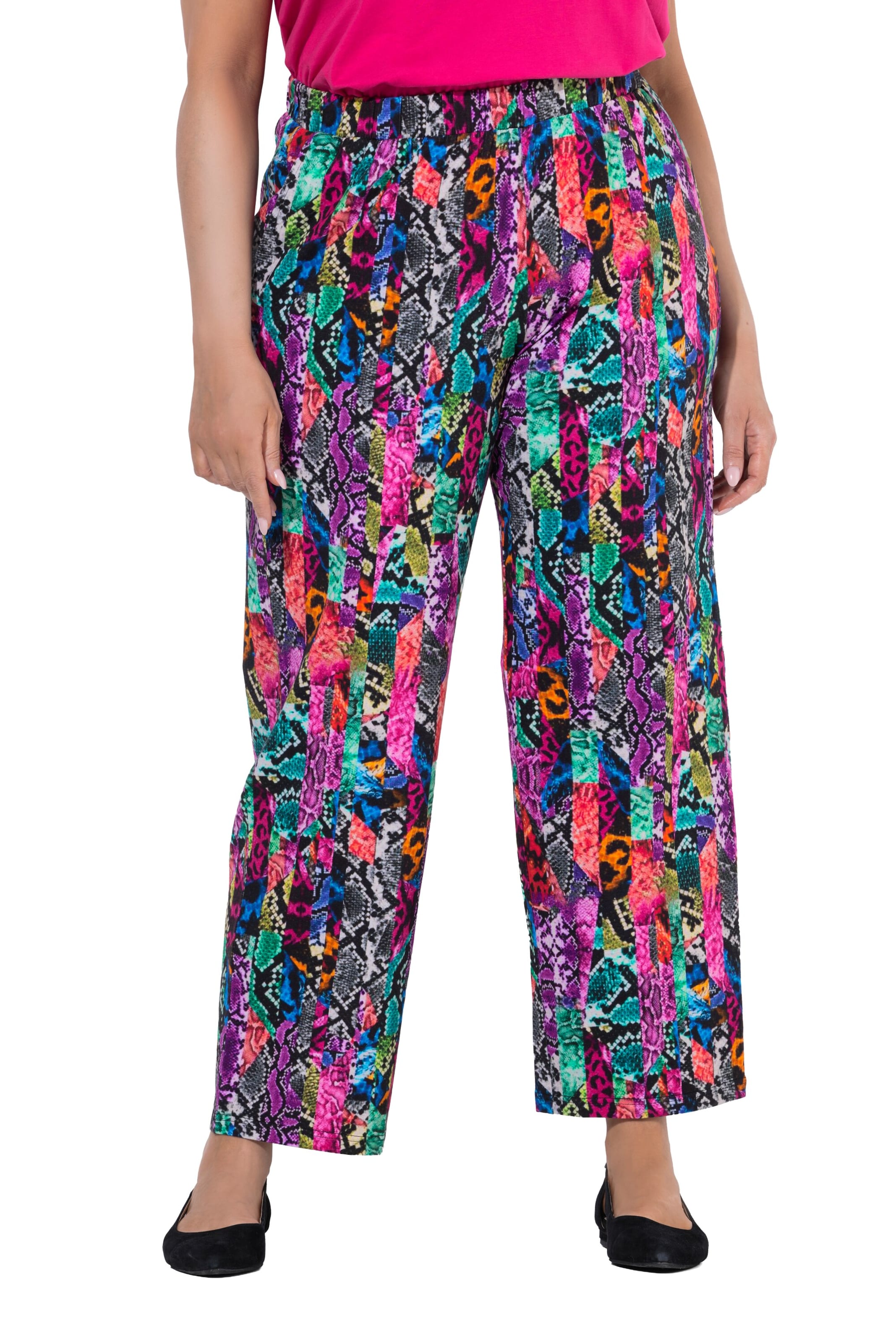 Ulla Popken Regular Trousers in Mixed colours: front