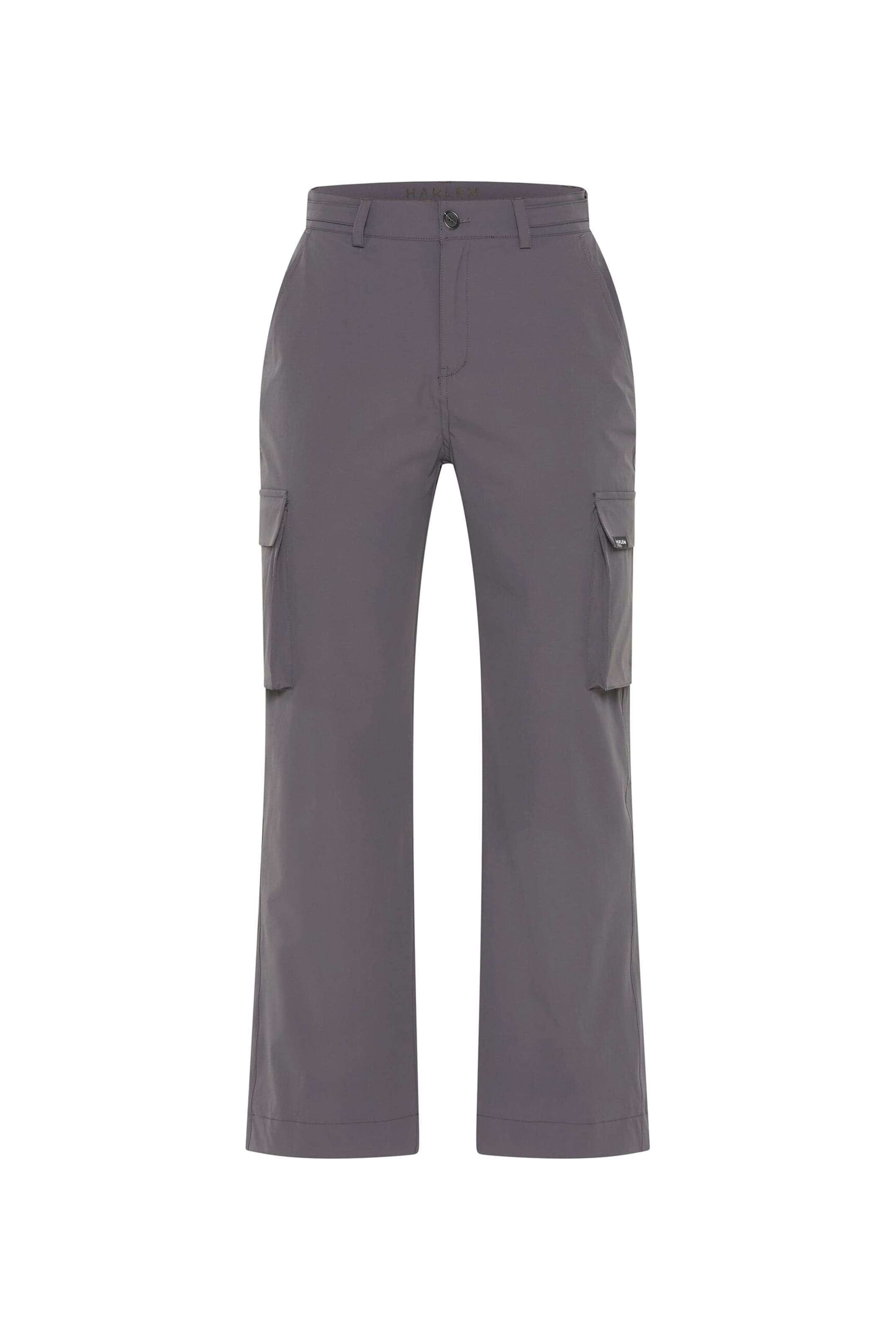 Harlem Soul Regular DE-YN Nylon Cargo Pants in Grau: Vorderseite