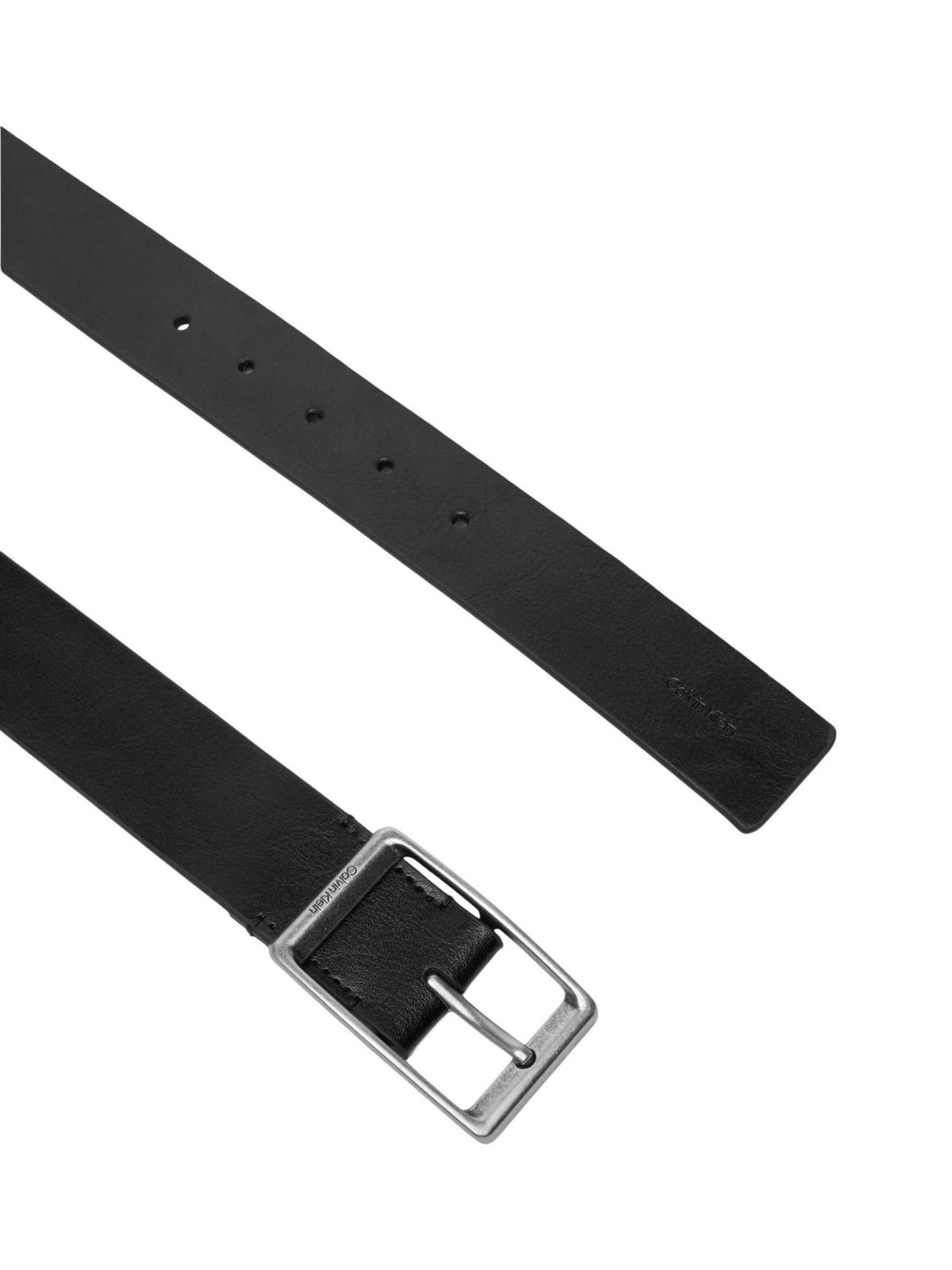 Cintura 'CASUAL ROUND BUCKLE TUMBLED 35MM LV04D7123G' di Calvin Klein in argento