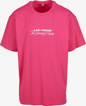 Mister Tee Shirt 'Gambling Capital' in Pink: front